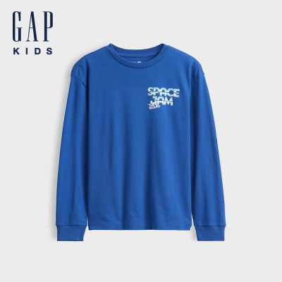 【GAP】兒童GAP × Space Jam怪物奇兵圖案T恤-藍色(915042)