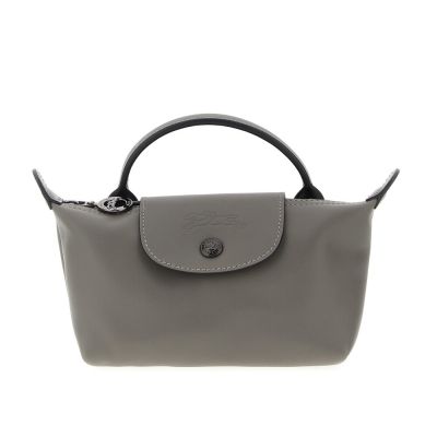 LONGCHAMP Le Pliage Xtra XS 迷你 牛皮 手提包 肩背包 斜背包 水餃包 斑鳩色 灰色 34205987P55