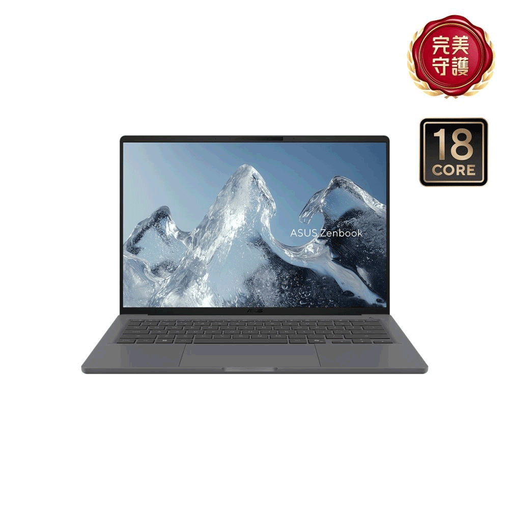 ASUS UX3407QA 14吋筆電 (Snapdragon X  X1 26 100/16GB/512GB SSD/冰岩灰/Zenbook A14)