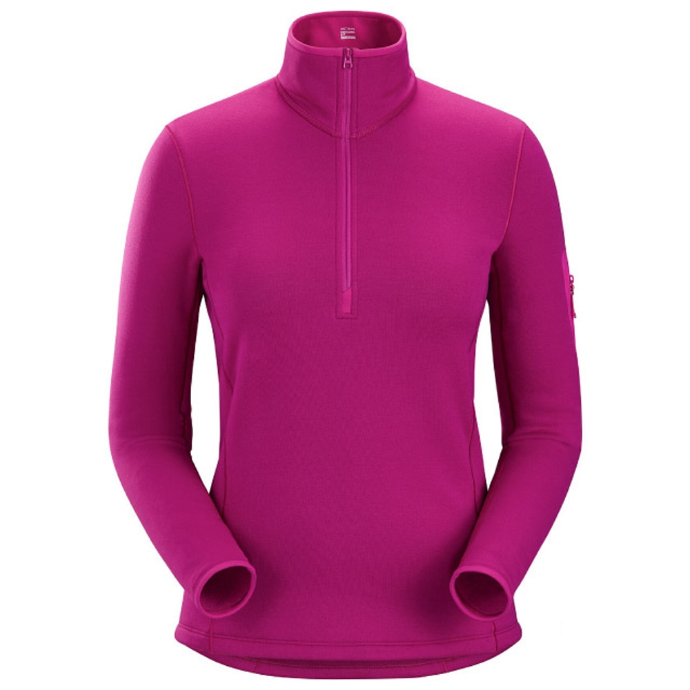 ARCTERYX始祖鳥女款Rho 彈性透氣Polartec保暖刷毛套頭衫.排汗衣.中層衣