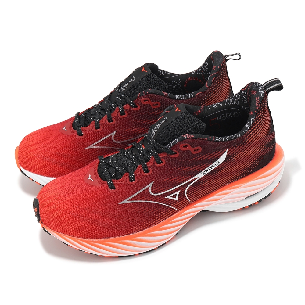 Mizuno Wave Rider 28 レッド Mizuno Wave Rider 28 Amsterdam unisex shoes - Ignition Red
