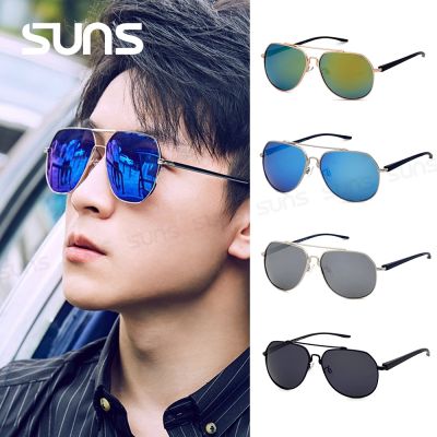 【SUNS】時尚飛行員偏光墨鏡 Polarized駕駛墨鏡 S915 台灣製/輕量16g/防眩光/抗UV400