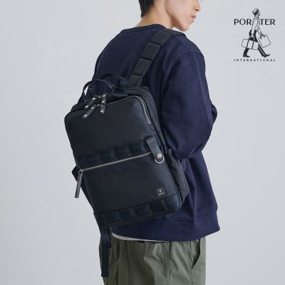 PORTER INTERNATIONAL - 自信經典NEW HEAT雙層後背包 - 深藍