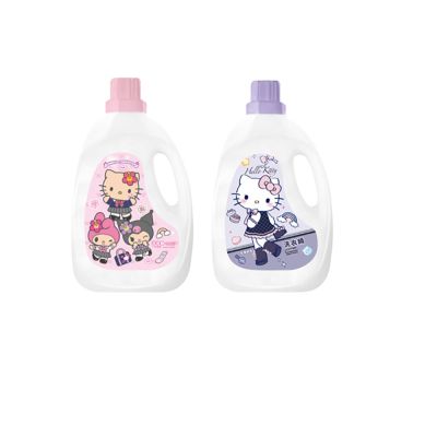 三麗鷗kitty香水洗衣精2000ml (校園甜心小蒼蘭香X3瓶/長腿甜心藍風鈴香X3瓶)共6瓶