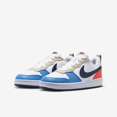 NIKE 休閒鞋 女鞋 大童 運動鞋 COURT BOROUGH LOW RECRAFT GS 白藍 DV5456-124