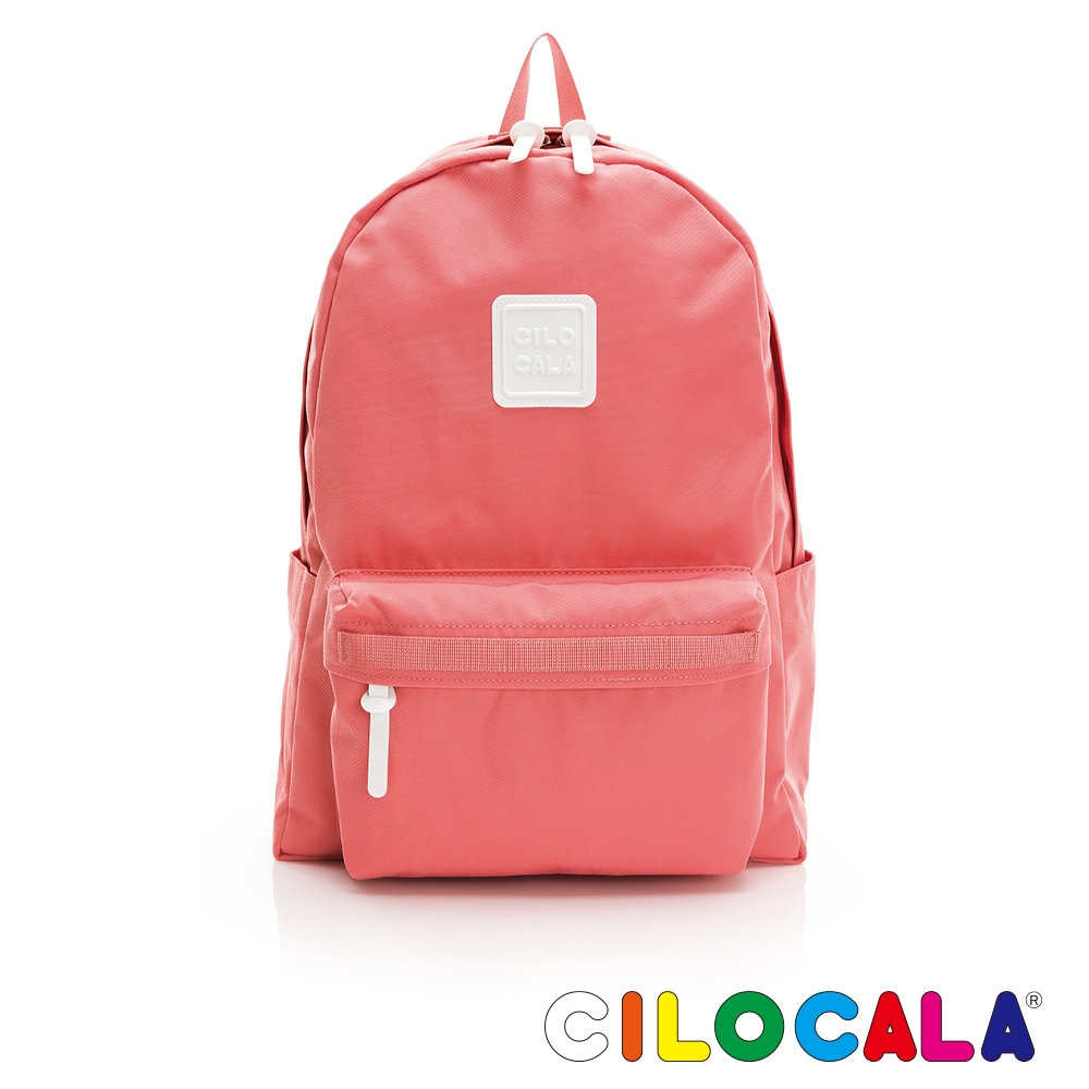 CILOCALA亮彩尼龍防潑水後背包 大 (寶石紅)
