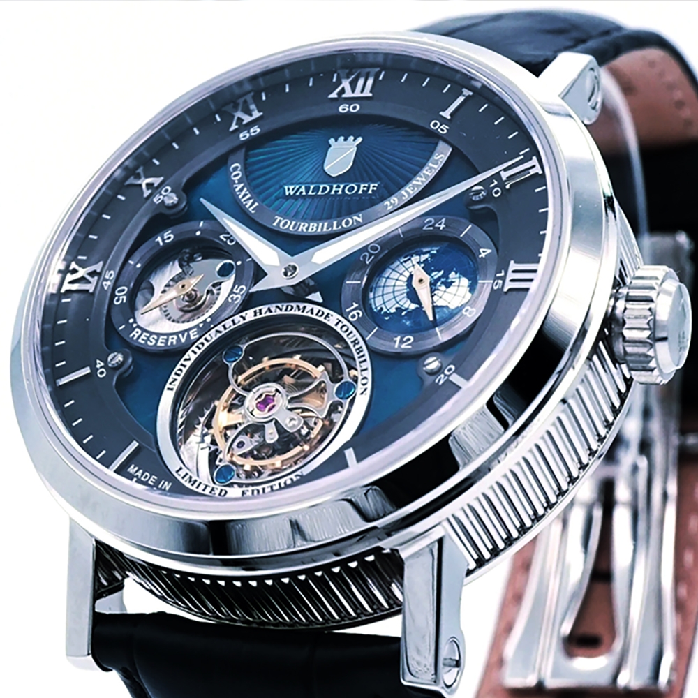 WALDHOFF德國沃德弗MW-05-BM 寰球天空藍陀飛輪Ultramatic Diamond