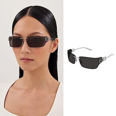 BALENCIAGA 方形無框太陽眼鏡