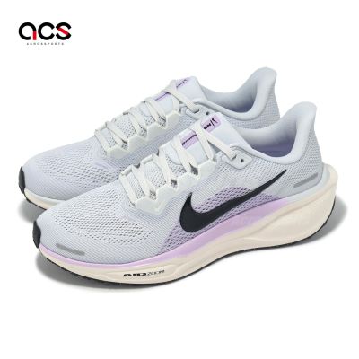 Nike 慢跑鞋 Wmns Air Zoom Pegasus 41 女鞋 灰 紫 小飛馬 氣墊 路跑 反光 FD2723-004