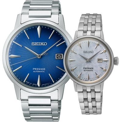 SEIKO 精工 Presage Cocktail 東京雞尾酒機械對錶-4R35-05E0B+2R05-00A0B