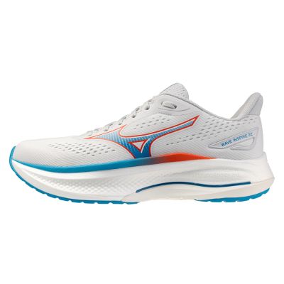 Mizuno 美津濃 Wave Inspire 22 SW [J1GC264551] 男 慢跑鞋 超寬楦 緩震 淺灰 藍