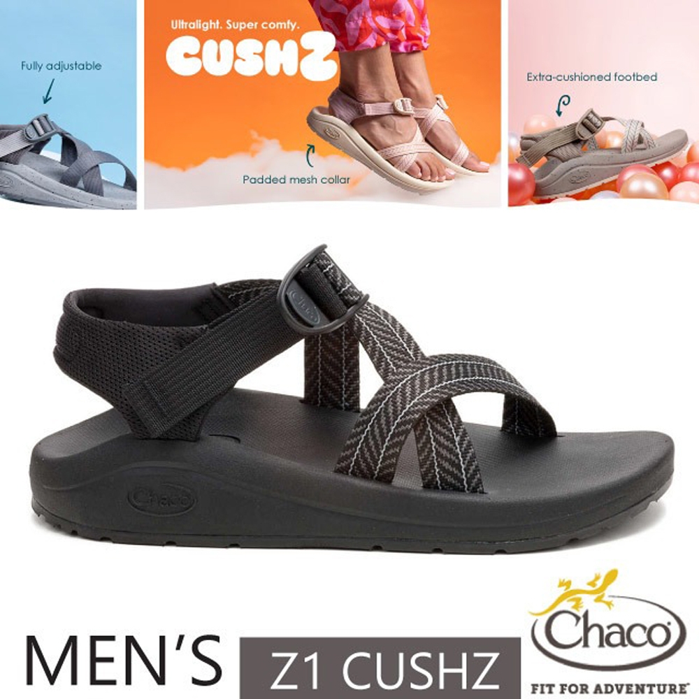 Chaco】男Z1 CUSHZ 休閒涼鞋(標準款).運動涼鞋.戶外拖鞋.海灘鞋_CH