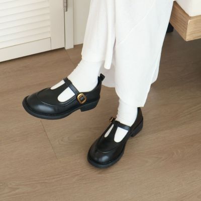 【WYPEX】 氣質T字圓頭真皮瑪莉珍鞋