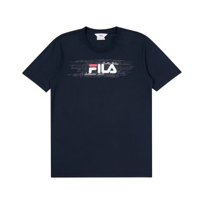 FILA 中性短袖圓領T恤-丈青 1TEA-1509-NV