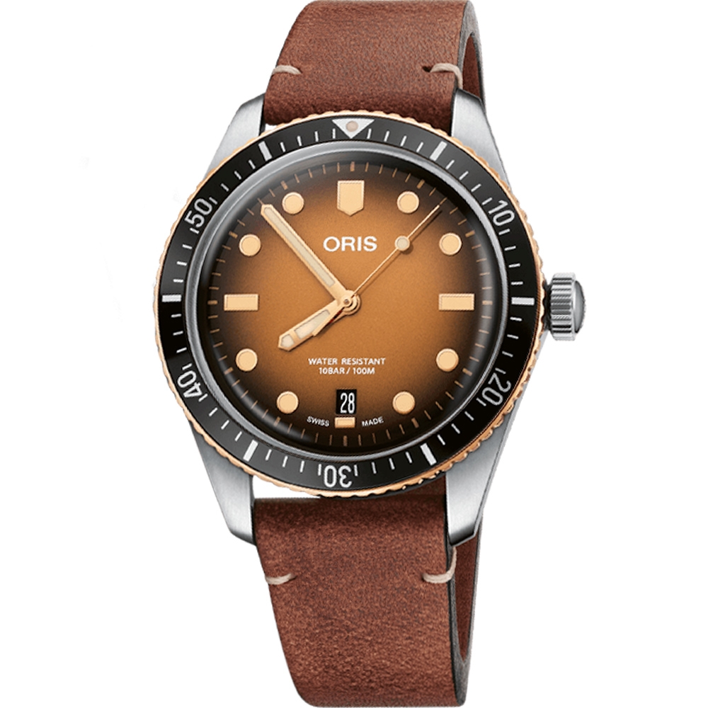 ORIS豪利時 DIVERS SIXTY-FIVE落日餘暉青銅機械腕表 (0173377074356-0752045)-40mm