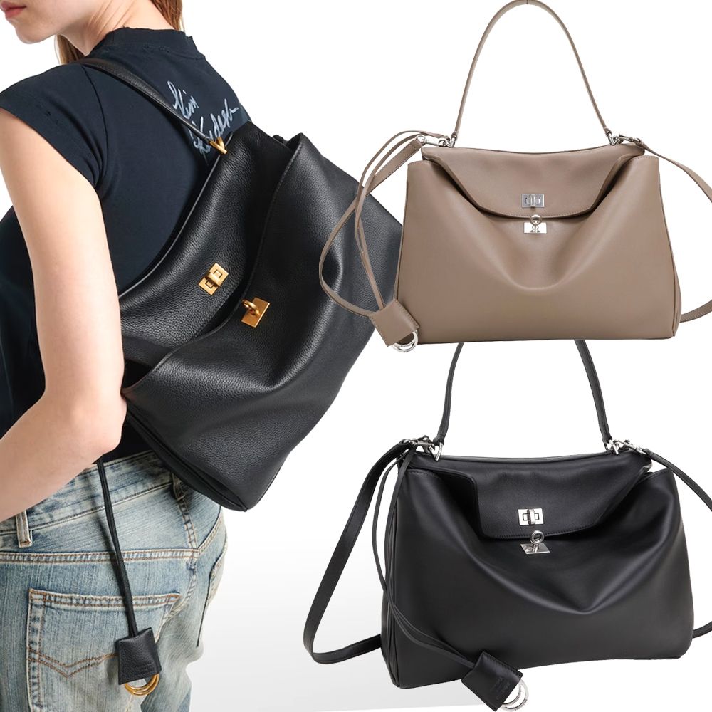 BALENCIAGA 巴黎世家 Rodeo M 垂墜小牛皮兩用托特包-4款可選