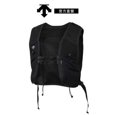 【DESCENTE】迪桑特 中性 專業越野跑輕量背心(黑色)