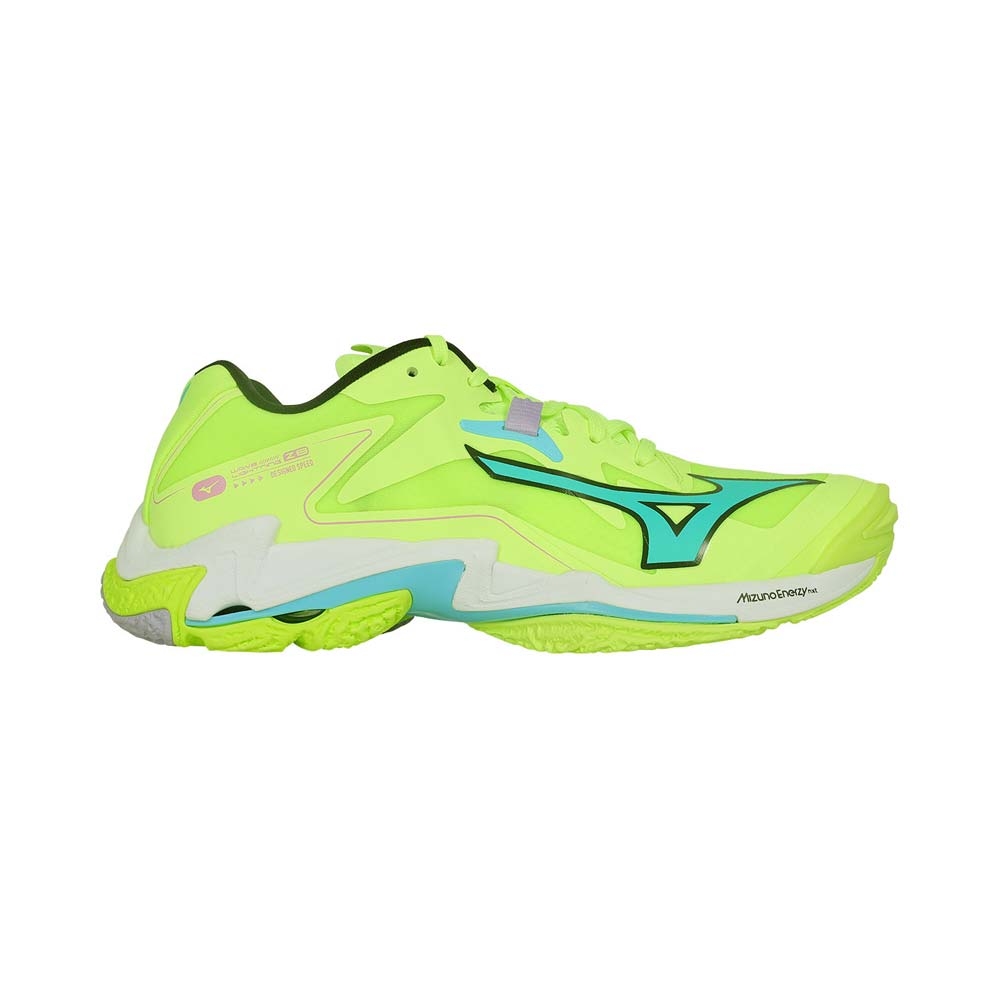 MIZUNO WAVE LIGHTNING Z8 男排球鞋-運動美津濃V1GA240011 螢光綠湖藍