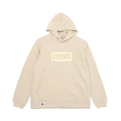 CHUMS 男連帽上衣-米色 Logo Pullover Parka LP-CH001443G071