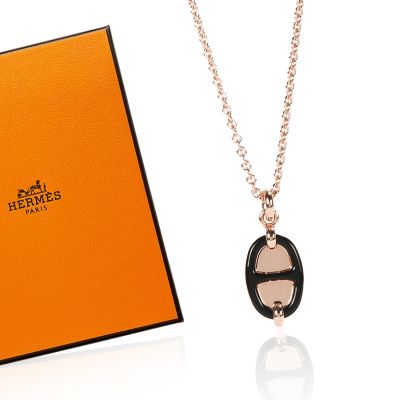 時時樂 HERMES Mini Maillon 經典豬鼻子造型項鍊/耳環-多色任選