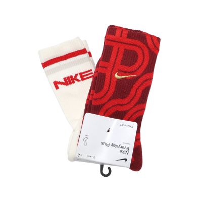 Nike 休閒長襪 Everyday Plus Cushioned CNY 中筒 紅 HJ9384-900