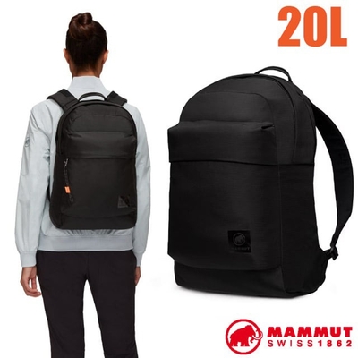 【MAMMUT 長毛象】Xeron 20 經典日常健行後背包.休閒雙肩背包 2530-00420-0001 黑