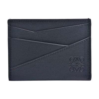 LOEWE 經典Puzzle品牌LOGO壓印小牛皮卡夾(黑色)
