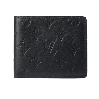 LOUIS VUITTON路易威登 【Louis Vuitton 路易威登】M62901 經典Multiple系列Monogram柔軟小牛皮對開男用錢包短夾(黑色)