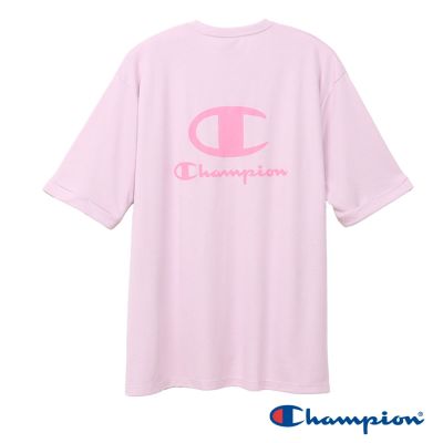 Champion 官方直營 女款 SPORTS LOGO快排印花短袖TEE-粉紅色(CW-BS309-175)