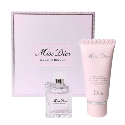 Christian Dior迪奧 Dior 迪奧Miss Dior 花漾迪奧淡香水精巧兩件禮 (花漾迪奧淡香水5ML 小香+玫瑰潤膚乳液20ML)-(公司貨)