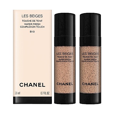 CHANEL香奈兒原生美肌微滴水粉底，為專櫃級粉底液，適合各種膚質使用。20ml容量，輕盈服帖，持妝效果佳，提供B10與B20兩種色號選擇，由平行輸入渠道供應，保質期為3年，品質有保障。