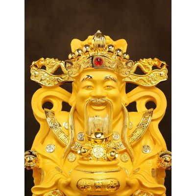 招財進寶財神爺擺件家用文財神供奉神像旺財開運吉祥物客廳玄關招財鎮宅