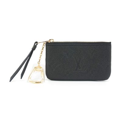 LOUIS VUITTON路易威登 Louis Vuitton LV路易威登 壓花牛皮拉鍊零錢包(M80879-黑)