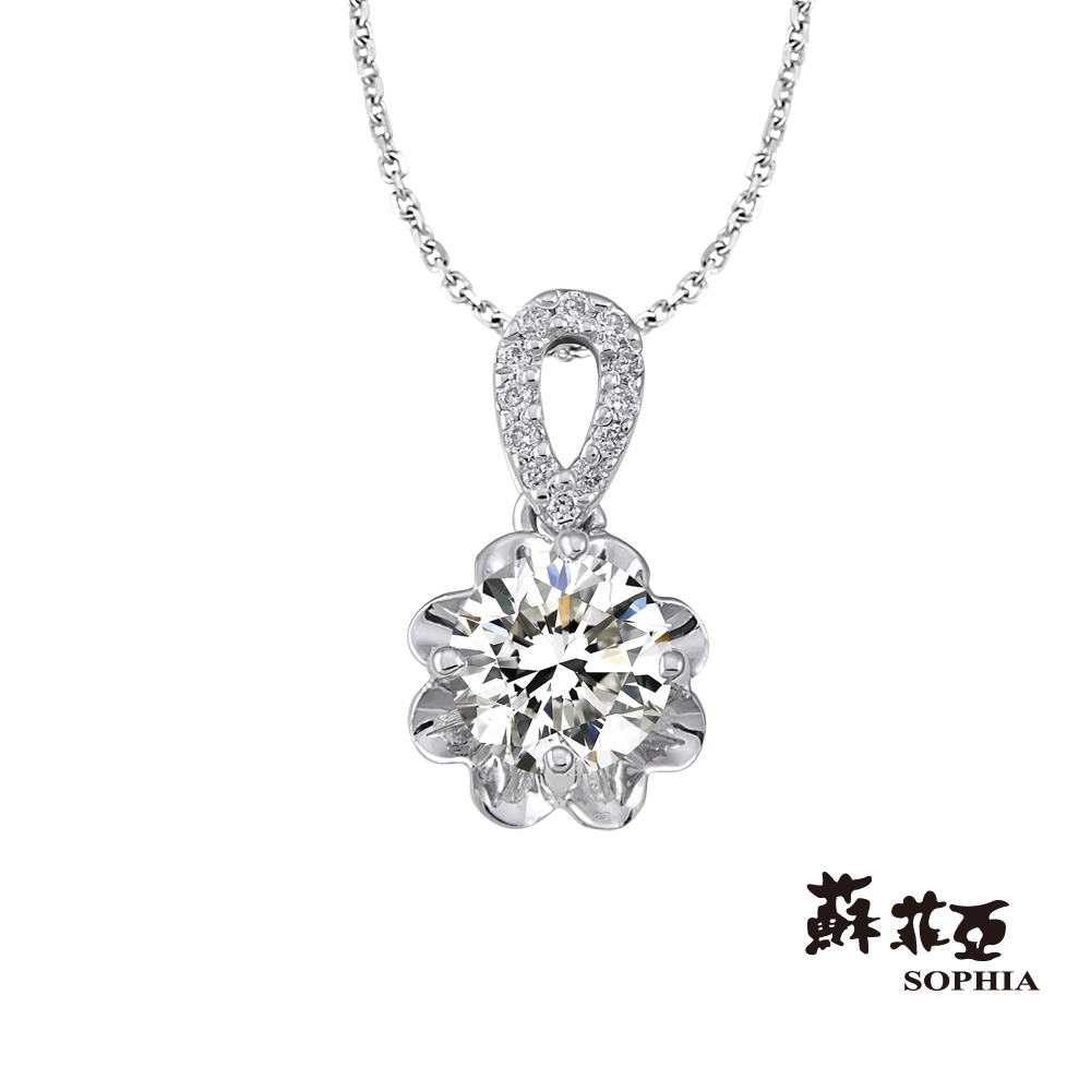 SOPHIA 蘇菲亞珠寶 - 幸福捧花 1.00克拉 F/VVS1 18K金 鑽石項墜