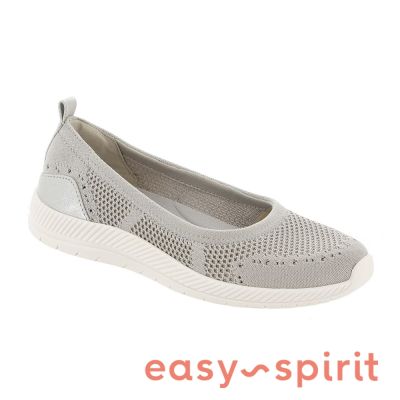 Easy Spirit-透氣網布休閒平底鞋 seGLITZ2-灰色