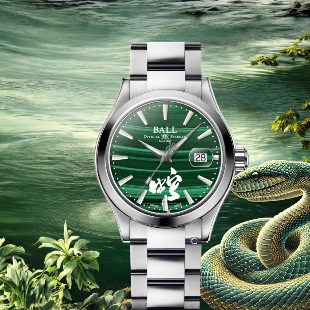 BALL 波爾錶 Engineer III 蛇年限定孔雀石機械錶 男錶-40mm綠 NM9026C-S47-MAL
