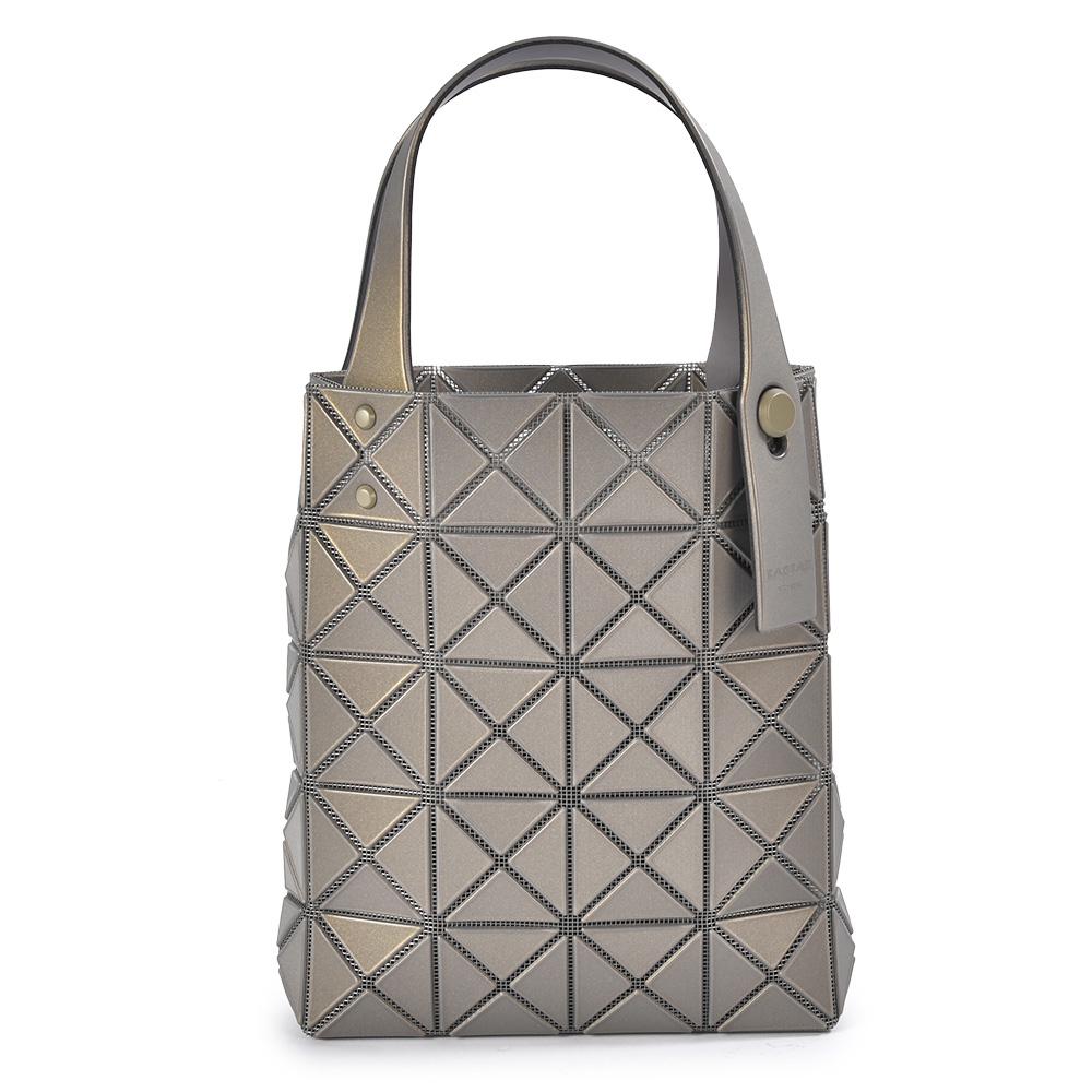 ISSEY MIYAKE 三宅一生BAOBAO PRISM PLUS 珠光霧面皮革方格4x5手提托特