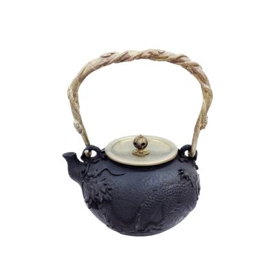 龍文堂南部鐵器銅提梁遊龍手造老鐵壺1.1L(TL-1.1L) | 琴音壺/煮水壺