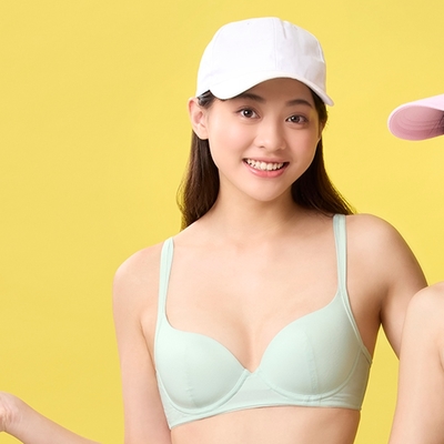 嬪婷-校園運動 D-E罩杯內衣(青春綠) BB3663C6