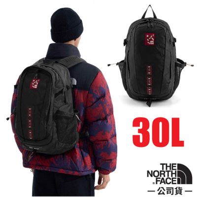 【The North Face】HOT SHOT 抗撕裂抗震多功能後背包30L.通勤上課書包/ 3KYJ-GF4 奔馬黑