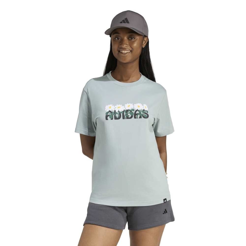 ADIDAS 女 短袖上衣 黑/綠  SOFT SIDE T 休閒T恤 KA509 (9綠色系)