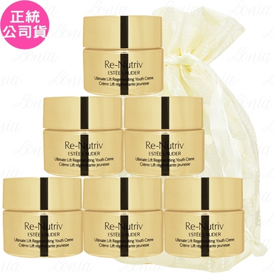 EsteeLauder雅詩蘭黛 ESTEE LAUDER 雅詩蘭黛 白金級極萃賦活花秘乳霜(15ml)*6旅行袋組(公司貨)