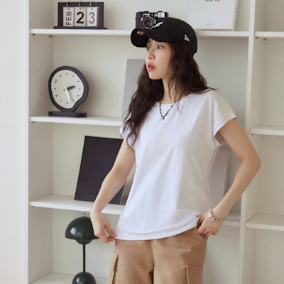 OB嚴選-涼感．多色冰絲棉防曬圓領上衣《AB20034-》