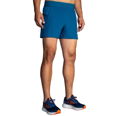 BROOKS 男 Sherpa 5吋二合一短褲 深海藍(211331474)