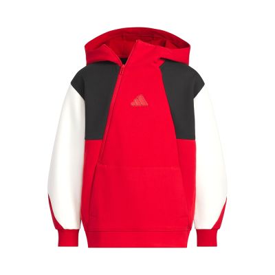 Adidas Jk Kn Hoody 大童 童裝 紅色 CNY 口袋 拉鍊 連帽 帽T 休閒 運動 長袖 JN4369