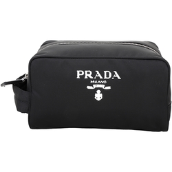PRADA 普拉達 Tessuto 再生尼龍手提萬用包(黑色)