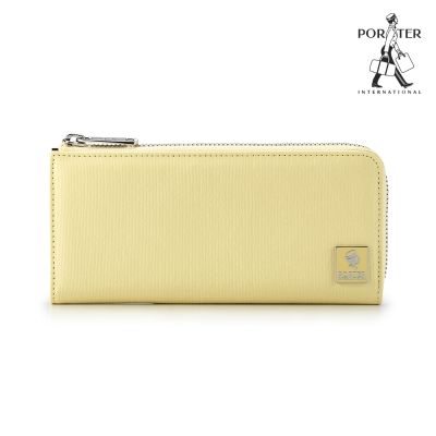 PORTER INTERNATIONAL - 復古品味MORI長夾 - 鵝黃色
