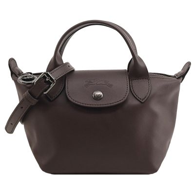 LONGCHAMP LE PLIAGE XTRA系列牛皮手提/斜背兩用水餃包(迷你/摩卡)