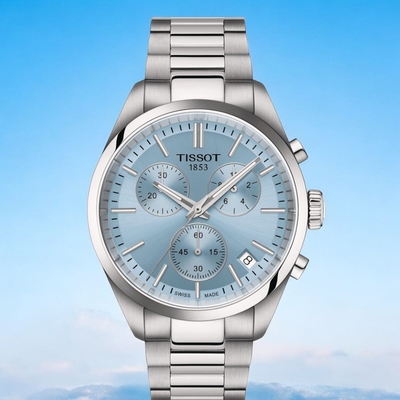 TISSOT 天梭 官方授權 PR100 SPORT 運動時尚計時腕錶 聖誕節 禮物-40mm/藍 T1504171135100