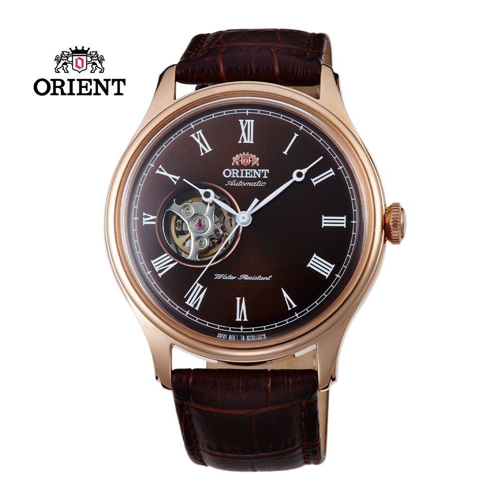 ORIENT 東方錶 SEMI-SKELETON 系列 半鏤空機械錶 皮帶款 TAG00001T 咖啡色- 43mm